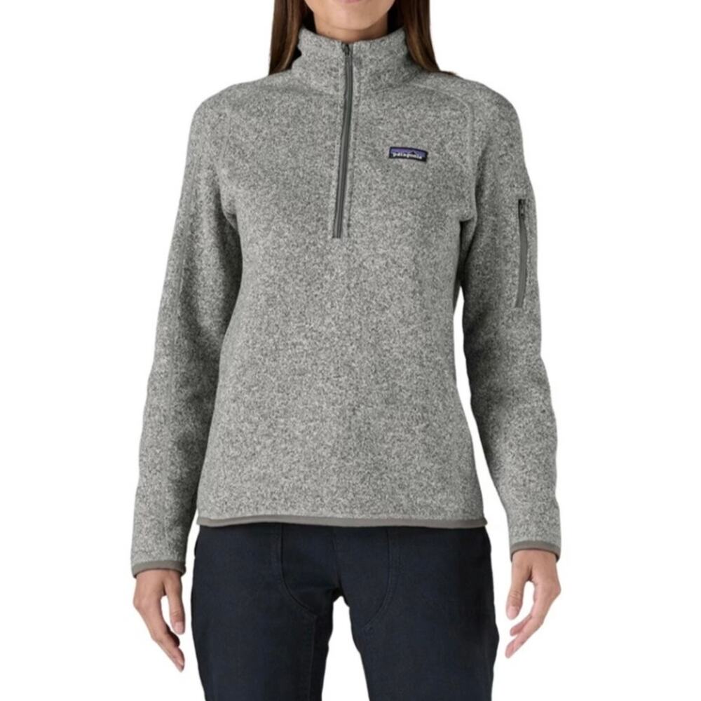 Patagonia Women's Better Sweater 1/4 Zip Fleece Jacket Gray Size L
